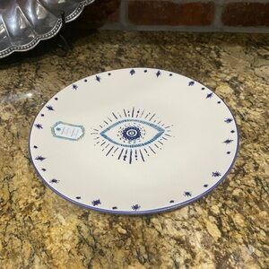 PAPART SERAMIK Hand painted in Turkey EVIL EYE Plate/Serving Plate - Brand new!